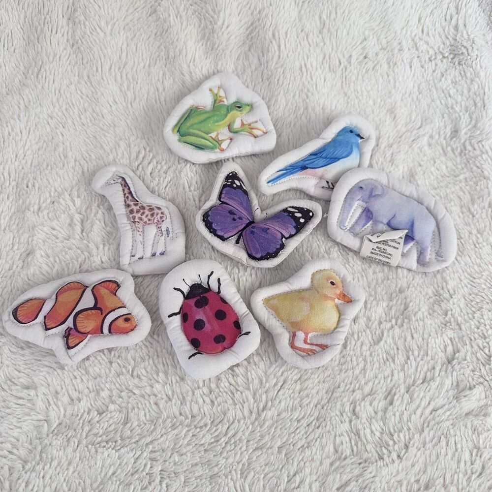 Lovevery Quilter Critters Replacement Animals Lot Butterfly Fish Giraffe Frog